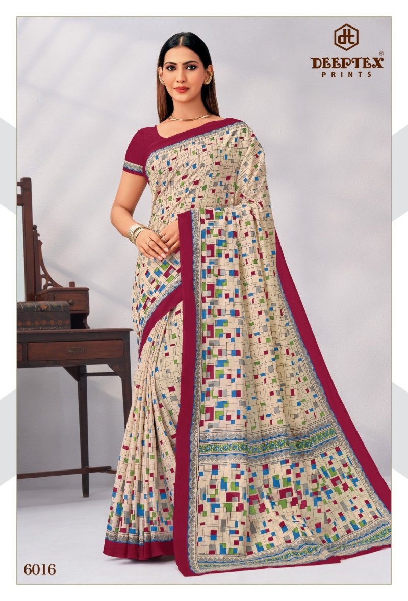 Mother India Vol 60 By Deeptex Cotton Printed Saree 